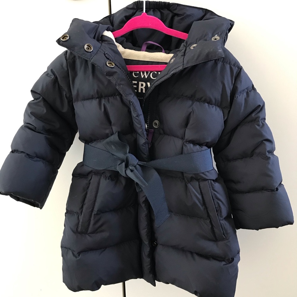 J Crew Kids Long Belted Puffer Jacket